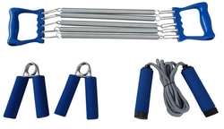 Delta Çelik Göğüs Yayı Atlama İpi İki Adet El Yayı Egzersiz Seti