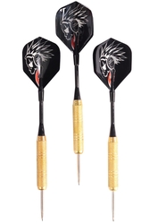 Delta Dart Oku (3’lü Set) - Çelik Uç + Pirinç Gövde + Renkli Kanat - Dart Oku Seti