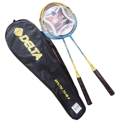 [BD-RKT-BVN541] Delta Tek Parça 2 Adet Çiftli Badminton Raketi Çantalı Seti