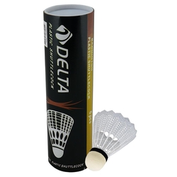 [BD-TP-BDT606] Delta 6 Adet Plastik Başlı Beyaz Badminton Topu (Özel Kutusunda)