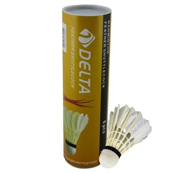 [BD-TP-BT5000] Delta Özel Kaz Tüyü Pratik Kutusunda 6 Adet Badminton Topu