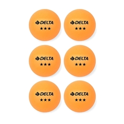 [PNPN-TP-6T-EPT583] Delta 3 Yıldız Turuncu 6 adet Masa Tenisi (Pinpon) Topu - EPT 583