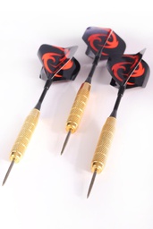 Delta Dart Oku (3’lü Set) - Çelik Uç + Pirinç Gövde + Renkli Kanat - Dart Oku Seti