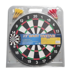 [DRT-SET-KGT-17INC-SDU301] Delta Dart Seti 43 cm (17 İnç) + 6 Dart Oku (6 Gr) Hedef Tahtası