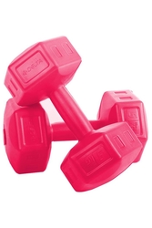 [DME-PLS-5KG-FSY-FDG351] Delta 5 Kg x 2 Adet Köşeli Fuşya Plastik Dambıl Ağırlık Seti